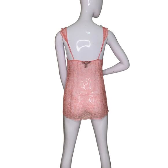 Victoria's Secret Y2K All Lace Baby Doll Pale Pink Size M Slit Down The Middle - Picture 6 of 13
